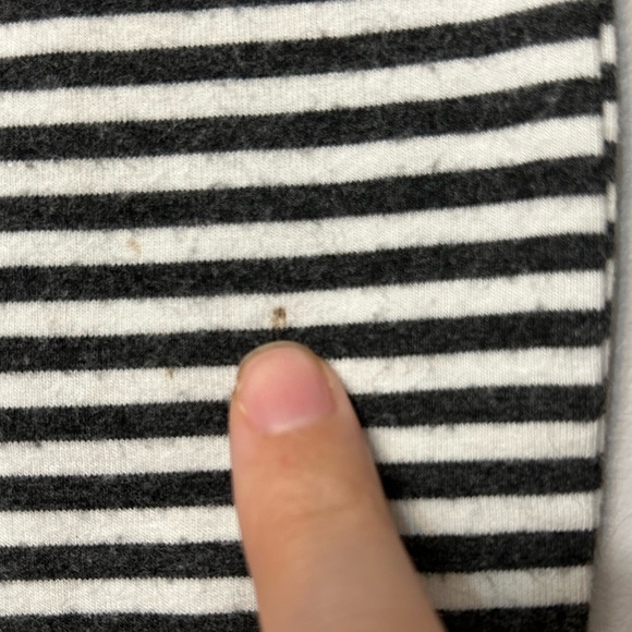 Jax & Lennon Raw hem black and white striped tee romper. Size 12-18m - Picture 10 of 11